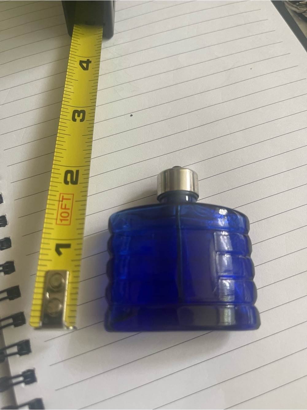 Vintage Bourjois 2” Cobalt Blue Glass perfume Bottle